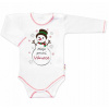 Baby Nellys Body dlhý rukáv Moje první Vánoce, Snehuliak, biele 62 (2-3m)