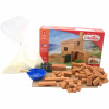 Stavebné kocky Tehličky Teifoc Postav si dom zo skutočných tehál - Španielsky dom, 86 dielikov