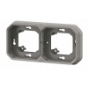 Plexo - Dvojitý podomietkový rámik - sivý - Legrand 069683L