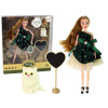 LEAN TOYS Emily s bielym mačiatkom a dreveným srdcom
