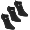 Nike 3 Pack No Show Socks Mens Black 2-5 (S)