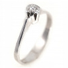 Biely biely 14k diamantový prsteň 0,05Ct 18 (Biely biely 14k diamantový prsteň 0,05Ct 18)