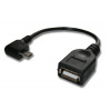Adaptérový kábel microUSB OTG 90 ° uhol