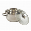 Nerezový hrniec so sklenenou pokrievkou 2,5 l