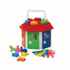 Teddies vkládačka domeček plast s klíči se zvířátky v sáčku 19x20x19 cm