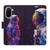 Flip pouzdro iSaprio - Xiaomi Redmi A5 - Neon Astronaut 02 s kapsičkami na karty (Flipové knížkové pouzdro, obal, kryt iSaprio s přihrádkami na karty a motivem)