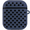 AppleKing silikónový ochranný obal pre AirPods 1 / 2 - modro-čierny - možnosť vrátiť tovar ZADARMO do 30tich dní