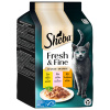 Sheba Fresh & Fine 6 x 50 g - kuracie, losos a morčacie v omáčke