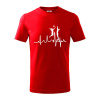 EKG volejbalistky - Tričko detské bavlnené - 146 cm/10 rokov ( Červená )