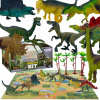 SADA FIGÚROK DINOSAURY XXL PODLOŽKA KUFRÍK VEĽKÉ ZVIERATÁ 16 ks WOOPIE