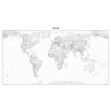 nástenná mapa Svet slepá mapa 70x100cm lamino, lišty