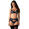 Obsessive Suspender Set Nightly Blue M/L