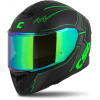 přilba Integral GT 2.1 Flash, CASSIDA (černá matná/zelená fluo/tmavě šedá, vel.