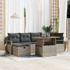 zahrada-XL Súprava záhradných pohoviek 7 pcs Sivá polyratan 3361328