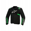 ALPINESTARS bunda T-SPS AIR V2, ALPINESTARS (černá/zelená fluo, vel. 2XL)