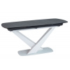 Casarredo Jedálenský stôl rozkladací CASSINO II biely mat/ceramic grafit