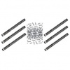 SADA Konfety 60cm STRIEBORNÉ METALICKÉ - Silvester - 6 ks