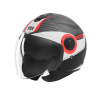 Otevřená helma N182 Round, Nox (černá matná, červená, vel. L)