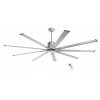 Stropný ventilátor BIG SMOOTH ECO DC strieborný - 220 cm | Veľký destrifikátor