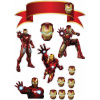 CUKROVÁ TLAČ jedlý obrázok na tortu IRON MAN AVENERS TONY STARK MARVEL #1