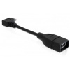 Delock Adapter USB microUSB samec pravoúhlý > USB 2.0 samice OTG 11cm (83104) 83104