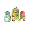Toys Kostky skládací věž se zvířátky Farma (2D33804)