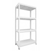 Kovový regál Biedrax 50 x 120 x 180 cm, biely - 4 police biele lamino 12mm