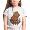 Pani Kapybara - detské tričko s potlačou - Tričkový | 5 | 6 | Biela