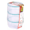 MagicHome Dóza Lunchbox R808, 3x0,8 l, sada 3 ks, okrúhle, Clip