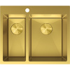 Mexen Flexo oceľový drez 1,5-komorový 610 x 510 mm, zlatý - 6446611500-55