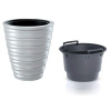 Prosperplast FREZE Kvetináč nízky s vkladom 38,3cm biela DBFE400
