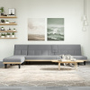 Pohovka v tvare L bledosivá 255x140x70 cm látka-ForU-3157226