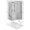 Sprchový kút - Sprchová kabína Whistler + sprchová vanička 90x120 cm (Sprchový kút - Sprchová kabína Whistler + sprchová vanička 90x120 cm)