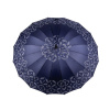 Dámský vystřelovací deštník větvičky a květy - 4 modrá tmavá