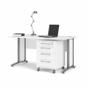 FalcoNabytek Psací stůl Office 80400/35 bílá/silver grey