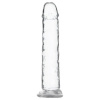 Addiction Crystal - prísavková dildó (priehľadná) - 18cm