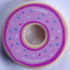 15535pb07 Tan Tile, Round 2 x 2 with Hole with Bright Pink Donut (Opálená dlaždice, kulatá 2 x 2 s otvorem s jasně růžovým donutem)