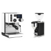 Rancilio Silvia BC PID, white + Rocket Espresso GIANNINO, black/chrome