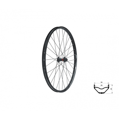 Zapletené koleso predné KLS VALOR 3 DSC F, 27,5", black Farba: black