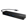 LogiLink UA0313 USB-C® (USB 3.1) MultiPort húb čierna; UA0313