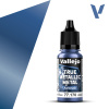 VALLEJO TRUE METALLIC 77.170 Modrá metalická akrylová airbrush farba 18 ml (VALLEJO 77.170 TRUE METALLIC METAL AIRBRUSH ULTRAMARINE BLUE / AZUL ULTRAMAR / 18ml / 0.6 fl.oz.)
