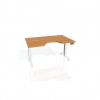 Pracovný stôl Motion Ergo, PO, 3S, 180x61-128x90 cm, jelša/biela