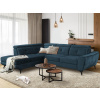 Rohová sedacia súprava Sergio, námornícka modrá látka, ľavý roh