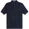 Fred Perry Tričká a polokošele Fp Pointelle Panel Knitted Shirt Modrá