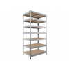 Kovový regál do domácnosti Biedrax 45 x 90 x 210 cm, pozinkovaný - 7 políc MDF