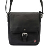 Pánske vreckové Albatross BB172D Kožené čierne crossbody s nastaviteľným popruhom