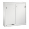 Kancelárska skriňa Acurado - Sideboard, posuvné dvere, 1200 x 400 x 1200 mm, bledosivá