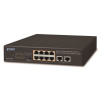 PLANET Technology Planet GSD-1008HP, PoE switch 8x PoE 802.3at 120W + 2x 1000Base-T, VLAN, extend mód 10Mb / s do 250m, fanless