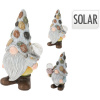 Zahradní dekorace trpaslík a solární lampa 33,5 cm květináč KO-795420360kvet
