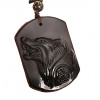 Náhrdelník Vlk-čierny obsidián